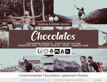 20 پریست لایت روم افکت شکلات - Creativemarket Chocolatos Lightroom Presets 